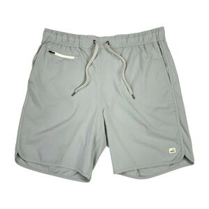 Vuori Banks Shorts Mens Large L Gray 7” Inseam Linerless Gym Running Yoga V330
